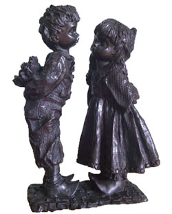 Bronze Kids Sculpture-KY001
