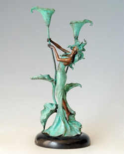 Bronze Candleholder Sculpture-DT002