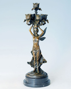 Bronze Candleholder Sculpture-DT007
